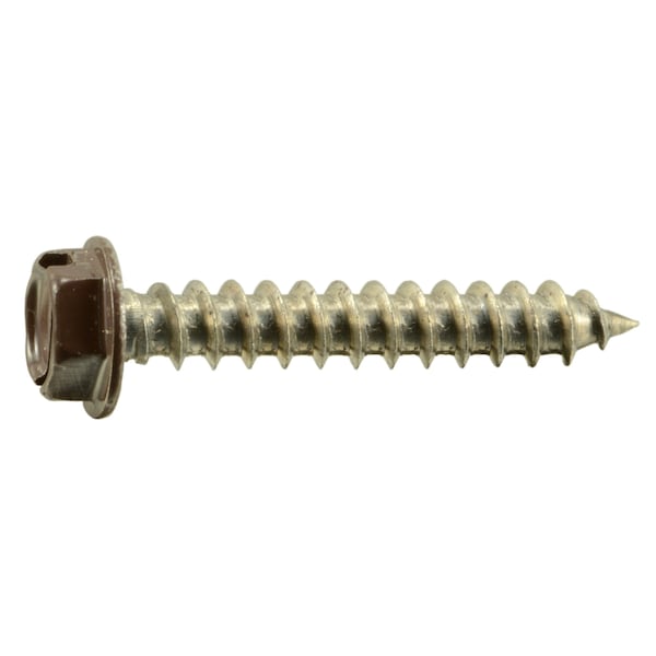 Midwest Fastener Sheet Metal Screw, #8 x 1 in, Painted 18-8 Stainless Steel Flange Hex Head 20 PK 71063 - main